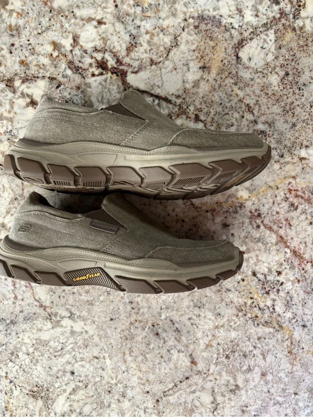 Skechers Men's Slip-On Canvas Loafers in Taupe